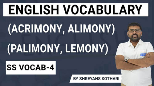 English Vocabulary | SS Vocab – 04 | English for All Competitive Exams by Shreyans Kothari